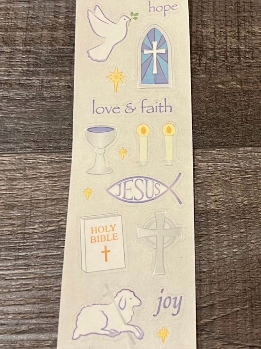 💞 New Christian Bible Church Love & Faith Scrapbook Craft Stickers
